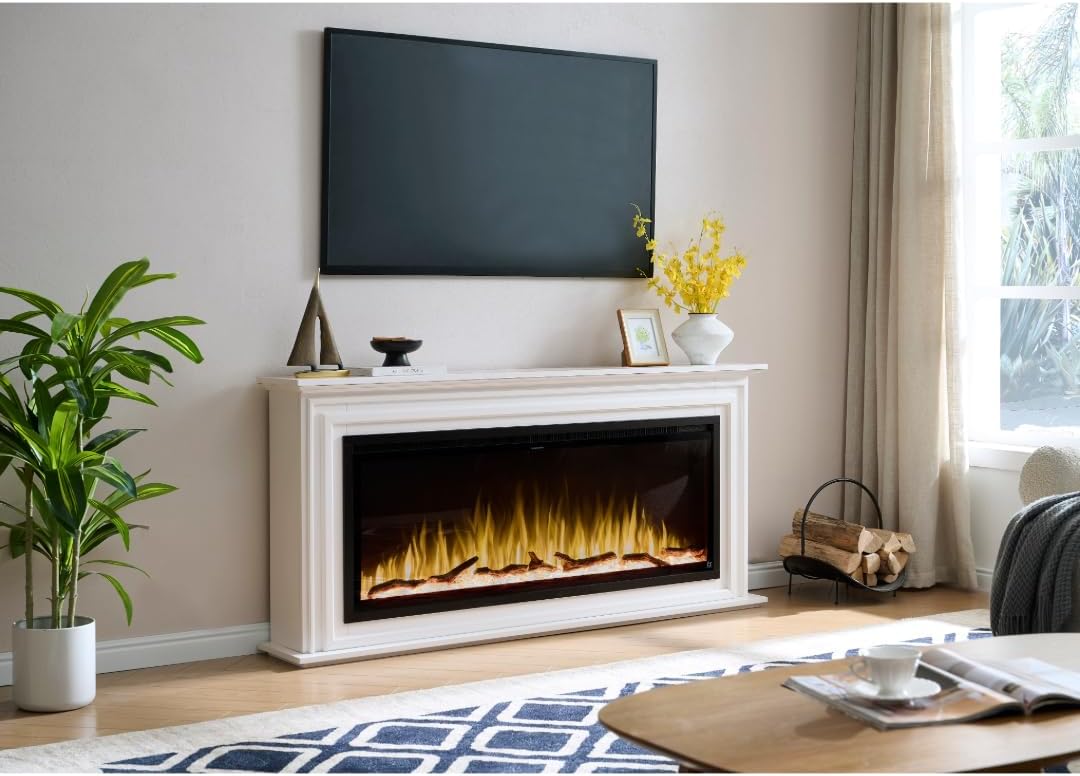 Touchstone Sideline Elite 50 Smart Electric Fireplace with Mantel 1