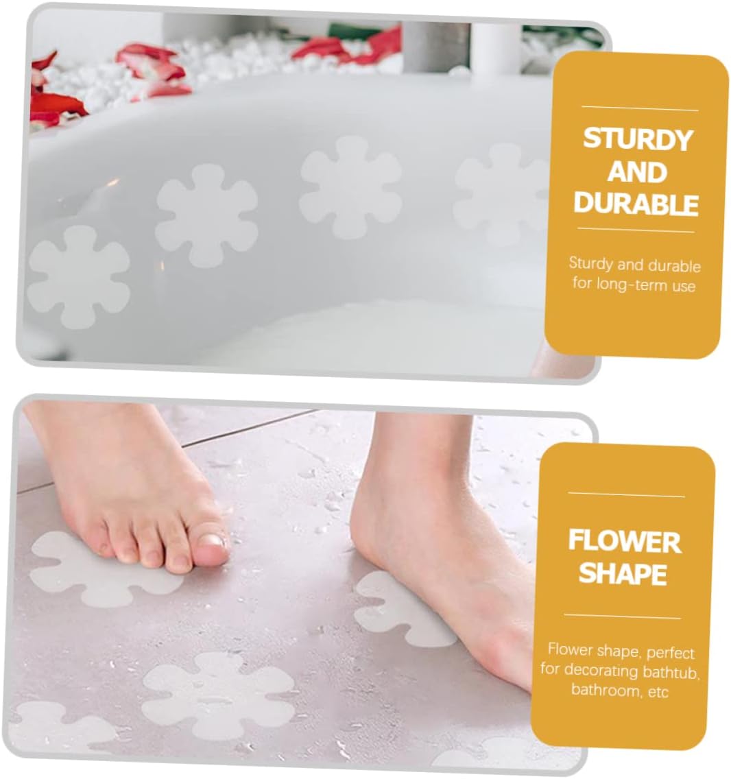 1Set Flower Design Non Slip Stickers for Bathtub and Kitchen