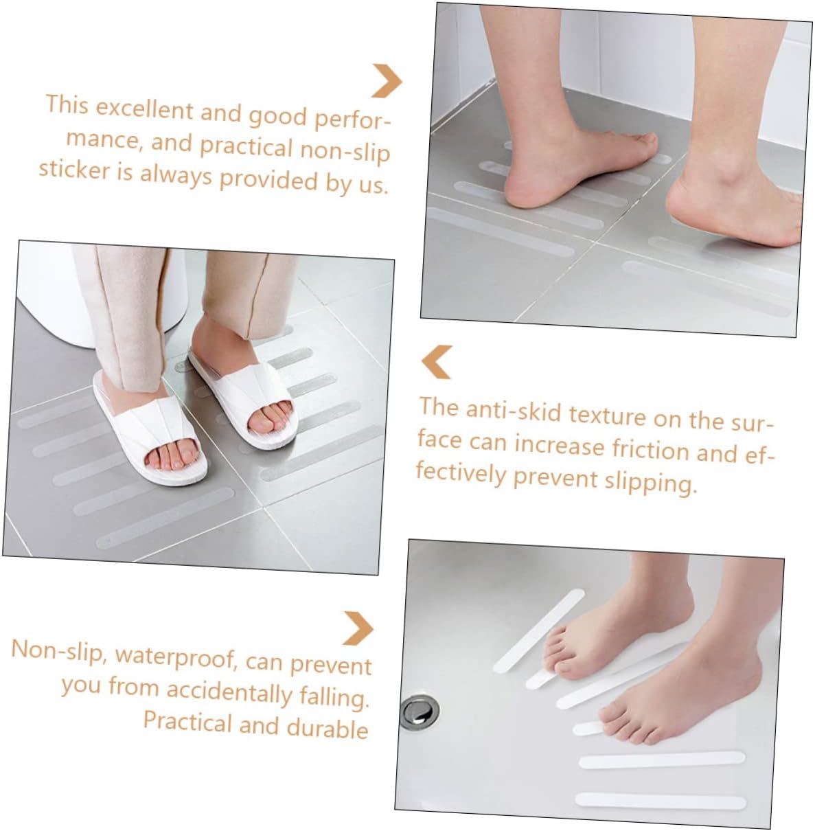 PRETYZOOM Non-Slip Bath Stickers 12Pcs