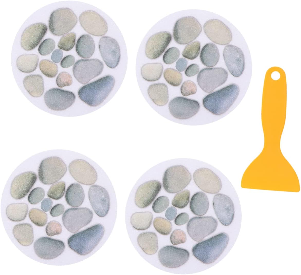 Yardenfun 4pcs Non-Slip Stickers for Tub and Shower Safety