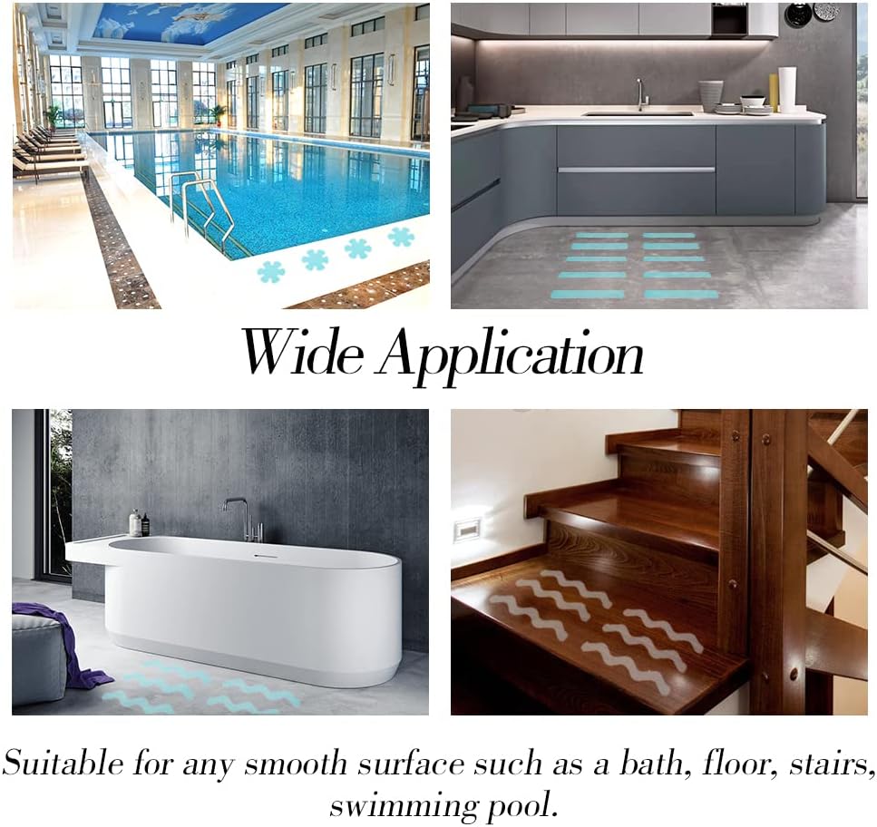 FULANDL 58PCS Non Slip Bathtub Stickers Set