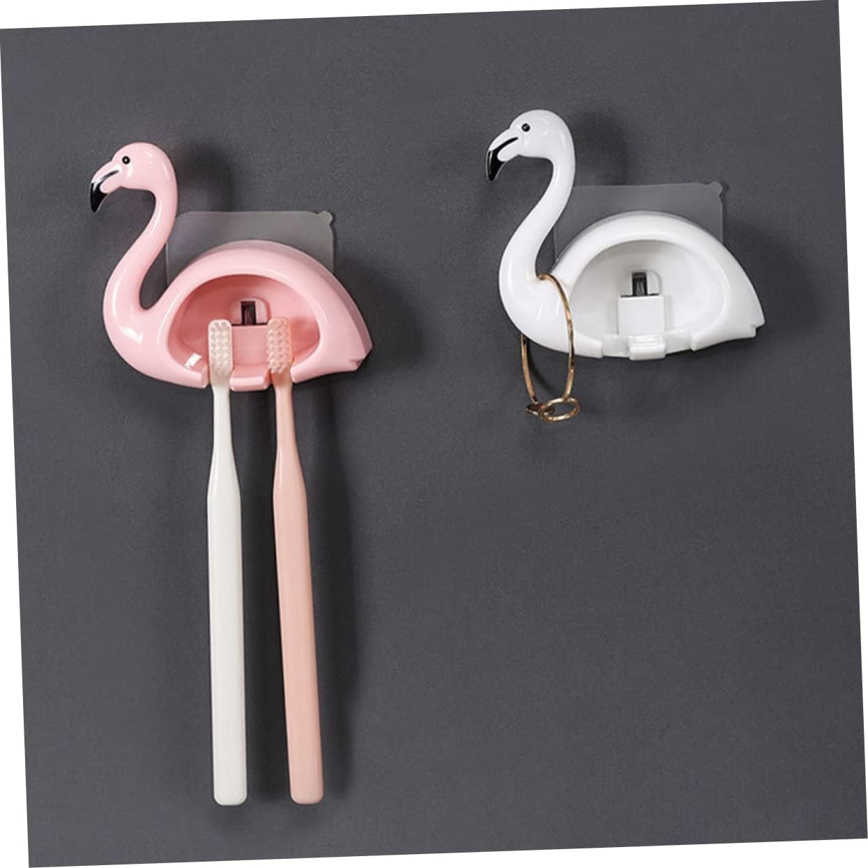 LABRIMP Flamingo Wall Mounted Toothbrush Holder