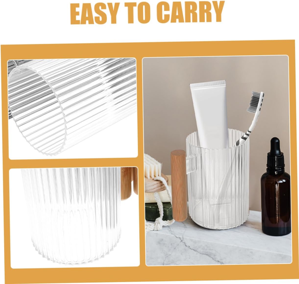 ULTECHNOVO 4Pcs Reusable Toothbrush Holder Cups