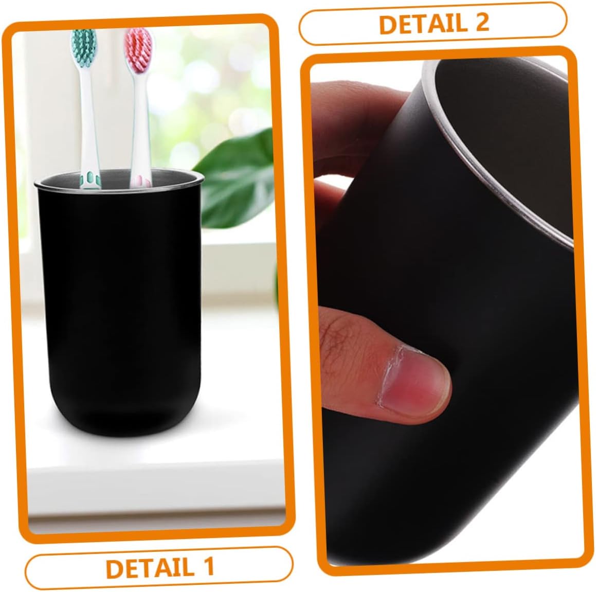 Healifty 2PCS Reusable Toothbrush Mugs