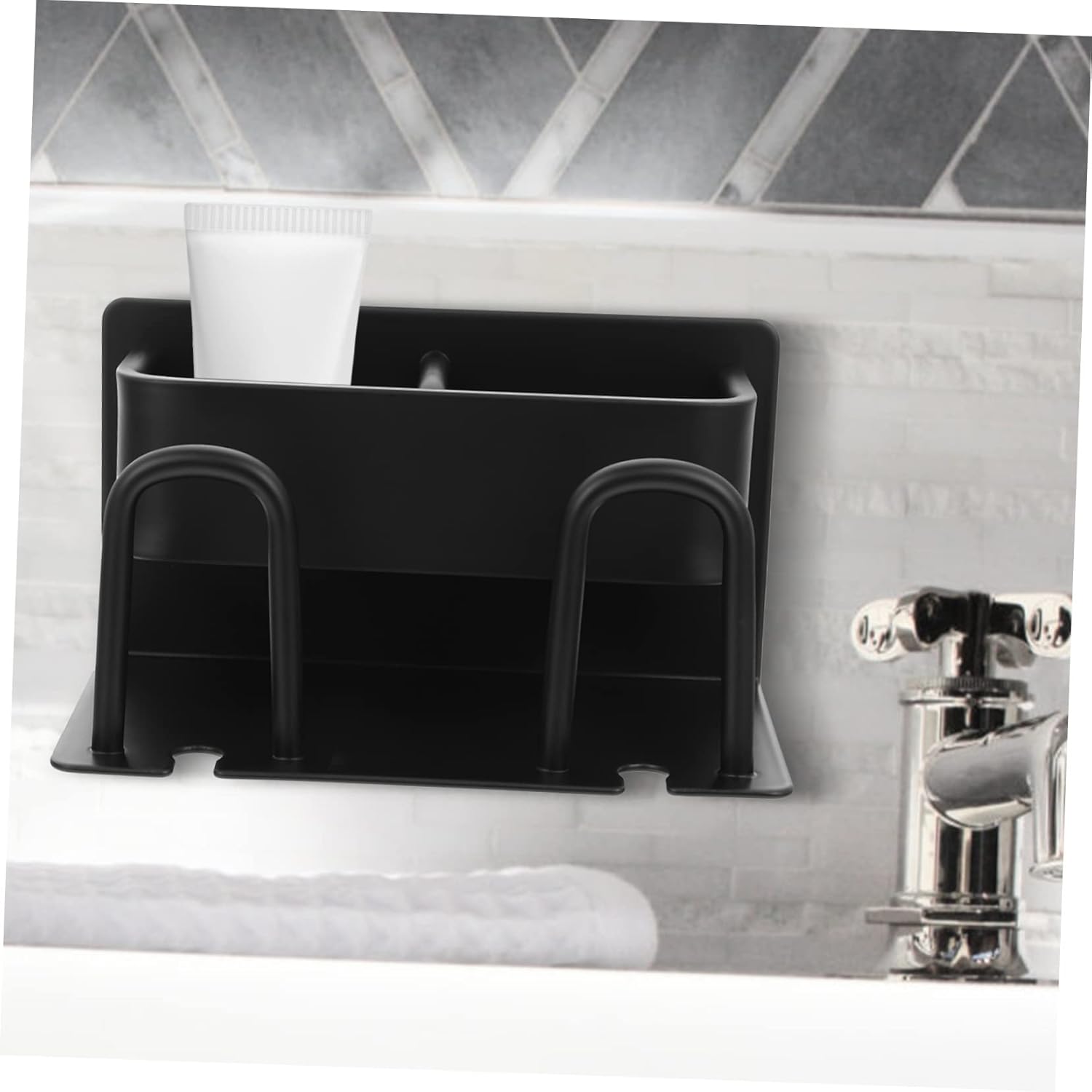 SOLUSTRE Wall Mounted Toothbrush Holder Rustic Organizer