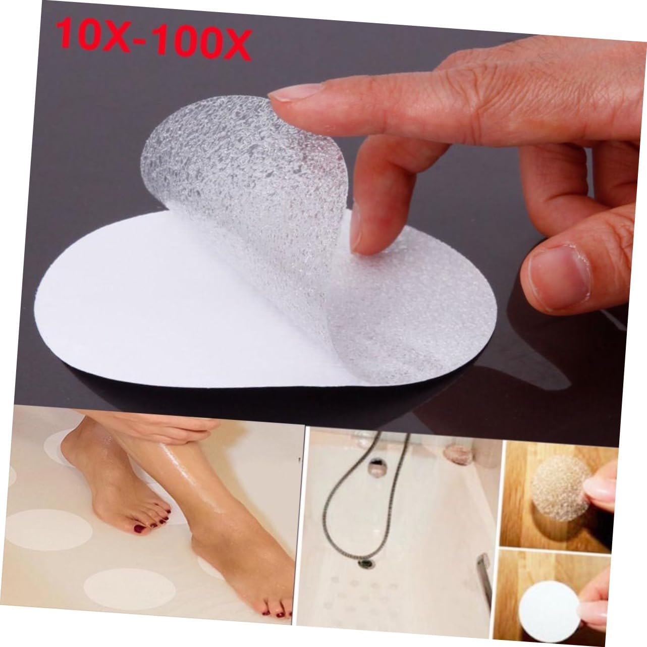 Zerodeko 10 Pack 4 Inch Anti-Slip Shower Stickers