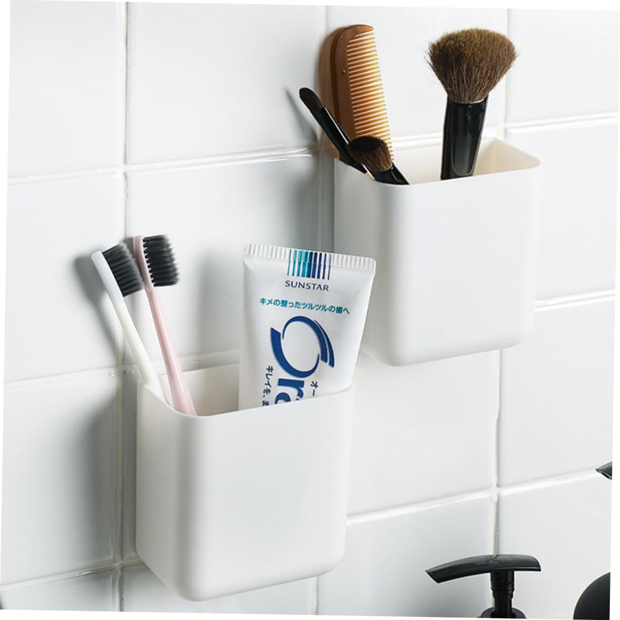 Wall Mounted Toothbrush Holder for Bathroom Space Saving Organizer