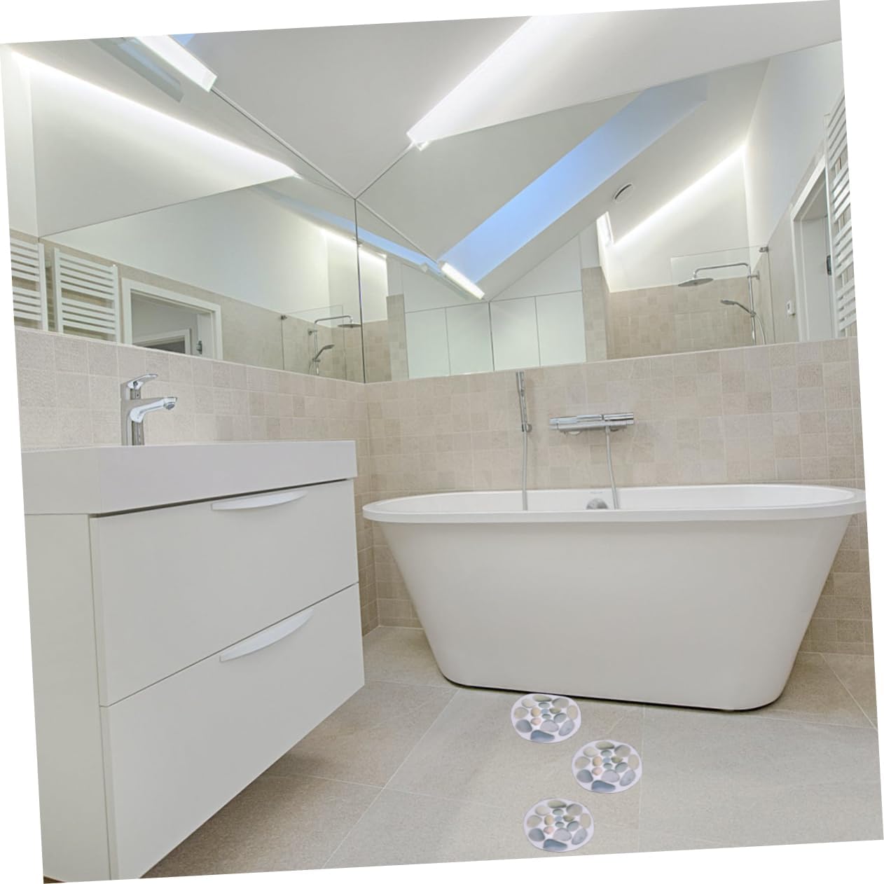 HAKIDZEL Anti-Slip Bathtub Stickers 4PCS Set