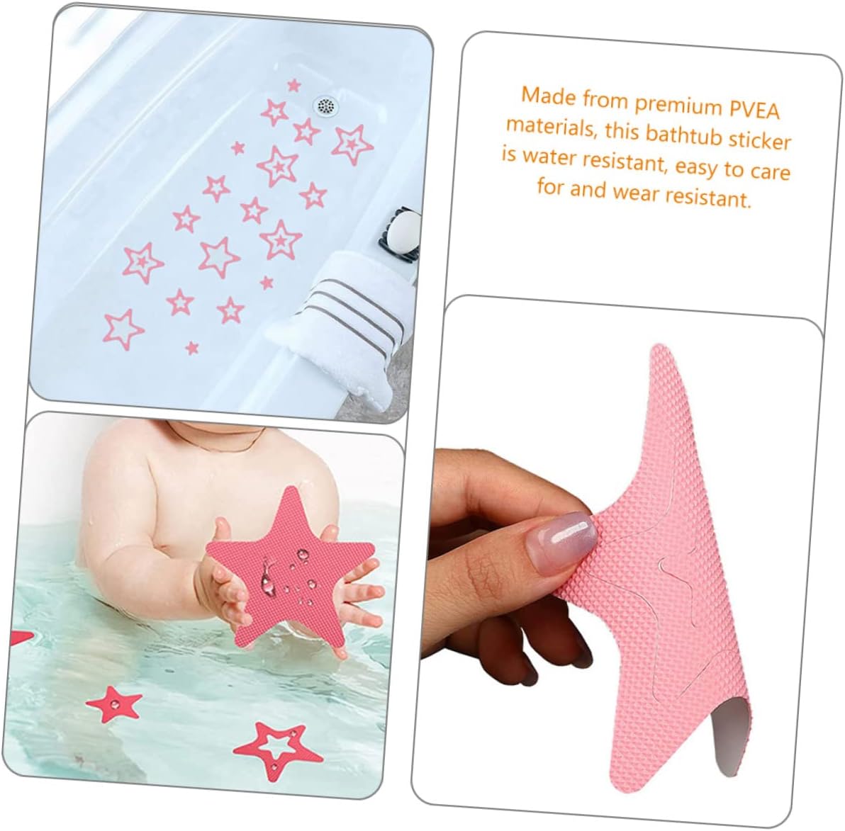 LIFKOME 12Pcs Star Shape Non Slip Bath Tub Stickers