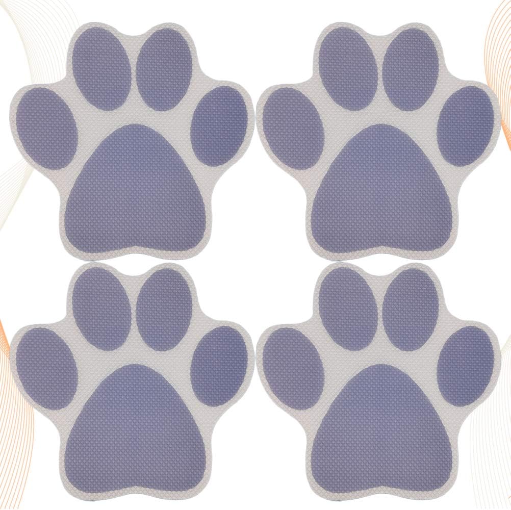Cabilock 4pcs Cartoon Dog Footprint Bath Stickers - Safe and Fun for Kids