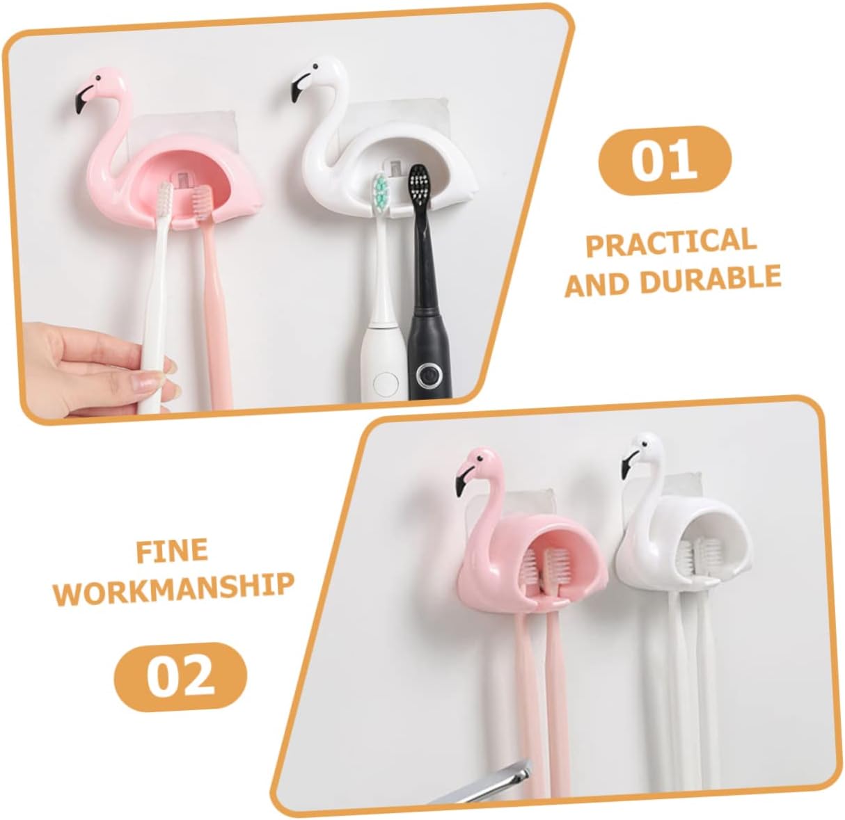 BUGUUYO Wall Mounted Electric Toothbrush Holder with Cord Organizer