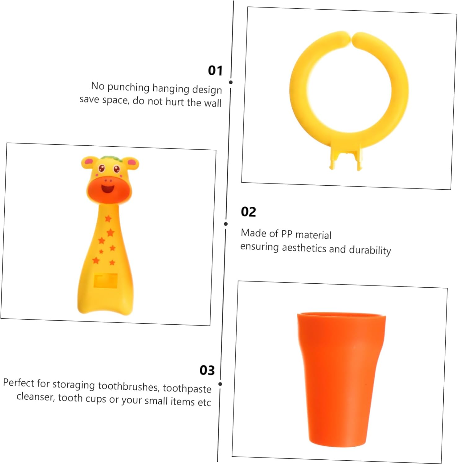 MAGICLULU No-Punching Toothbrush Cup with Holder