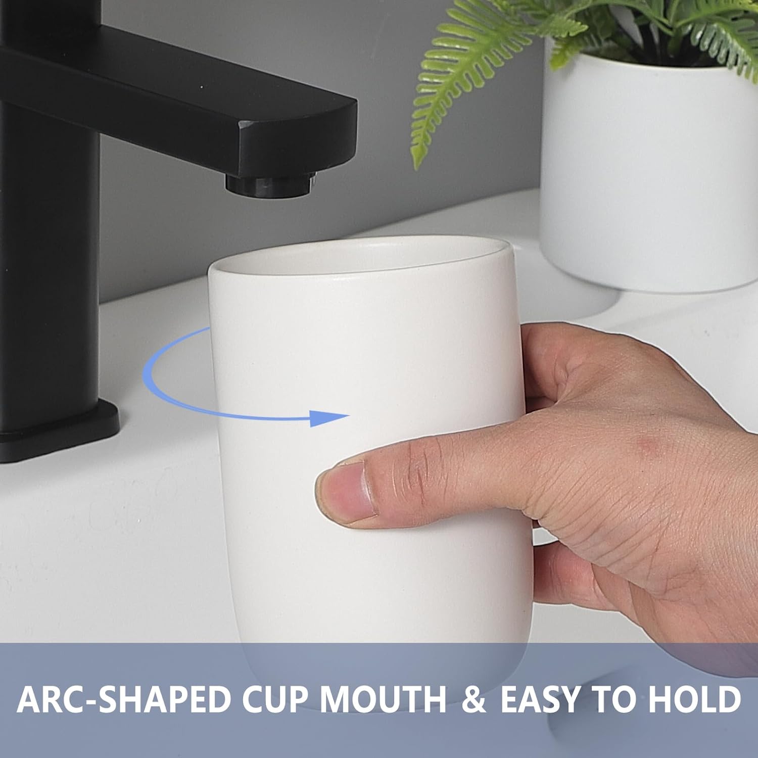 Ceramic Soap Dispenser Set with Toothbrush Holders