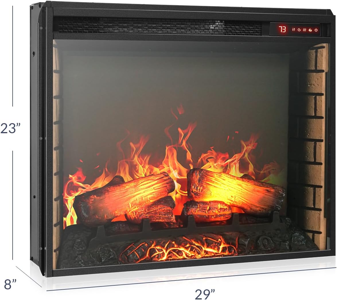 BELLEZE 28 Electric Fireplace with 5000 BTU Heater
