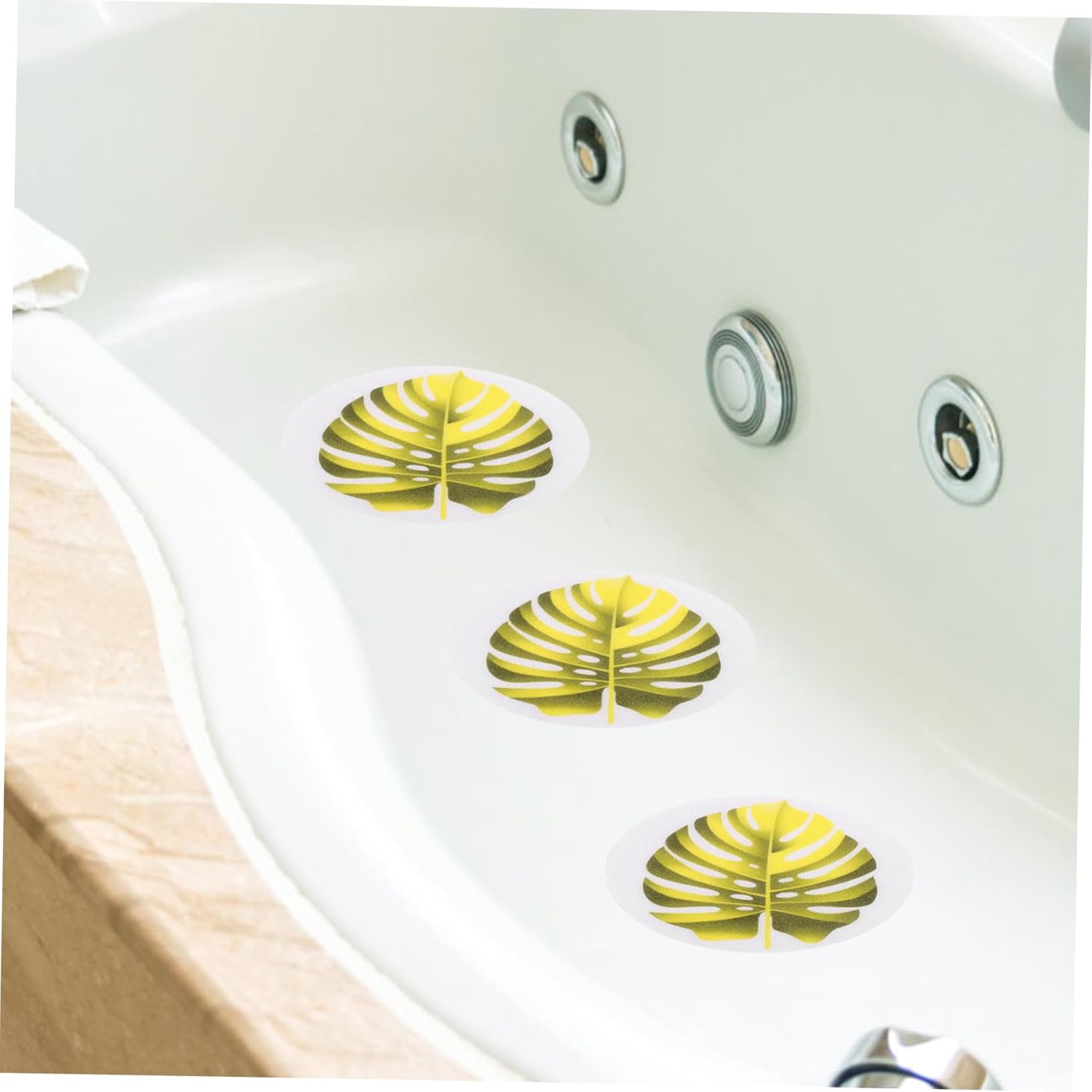 HAKIDZEL 1 Set Non-Slip Bathtub Decals Beige Yellow