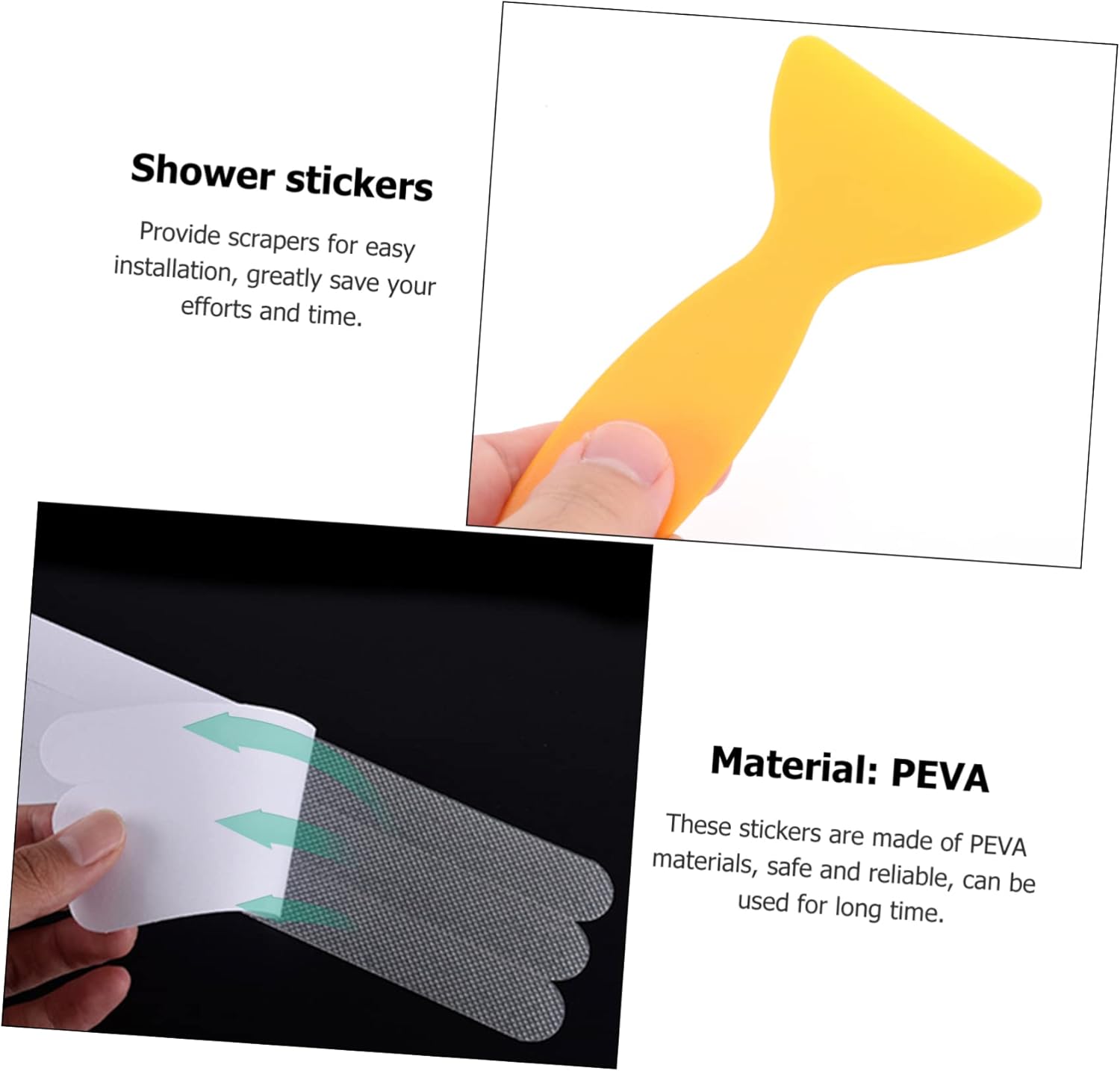 Ciieeo Anti-Slip Shower Stickers 6 Pack