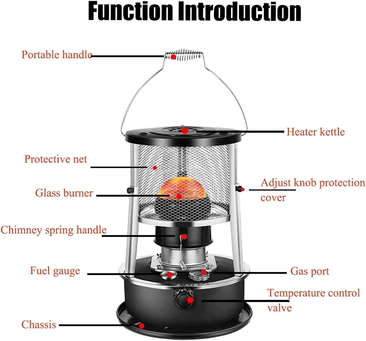 DuANgu 46L Kerosene Heater - Indoor Outdoor Portable with Stove Bag