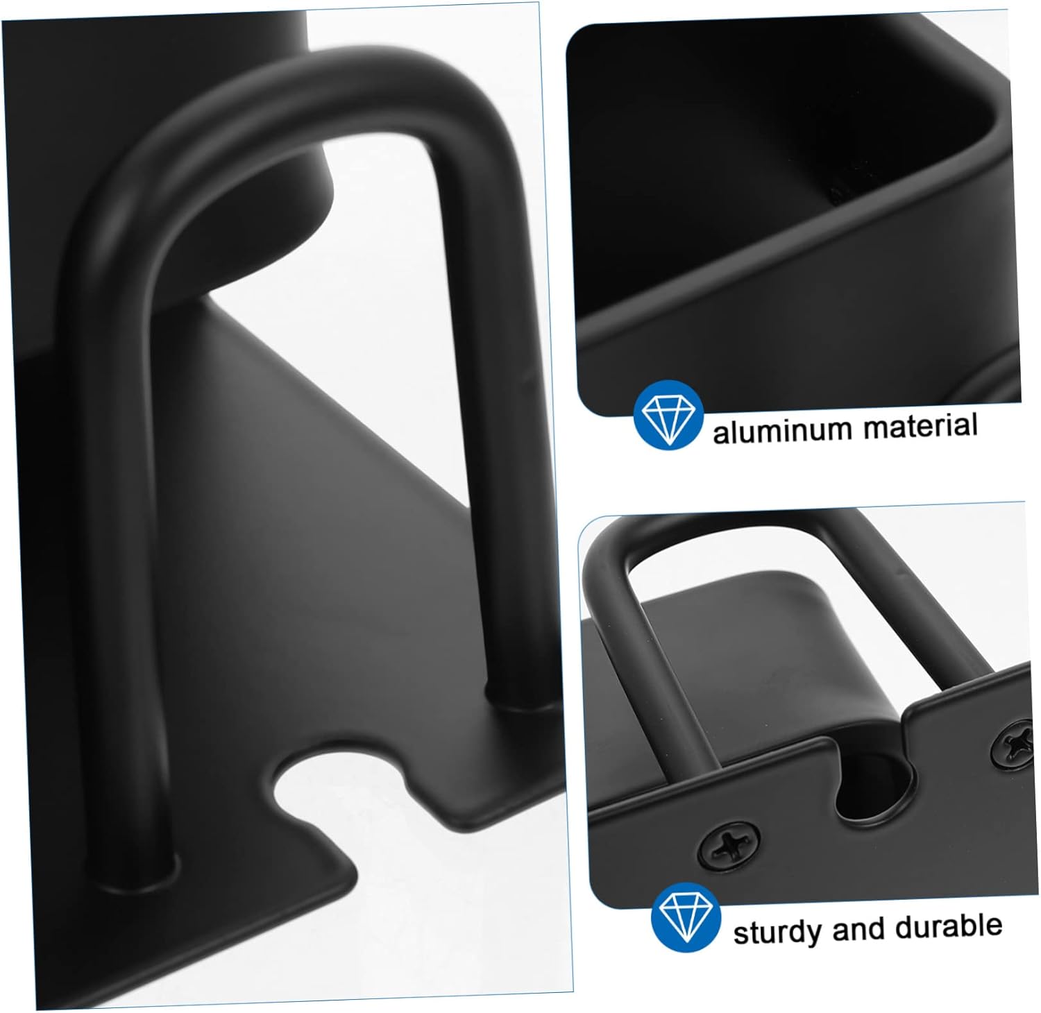 Wall Mounted Aluminum Toothbrush Holder with Cup Holder