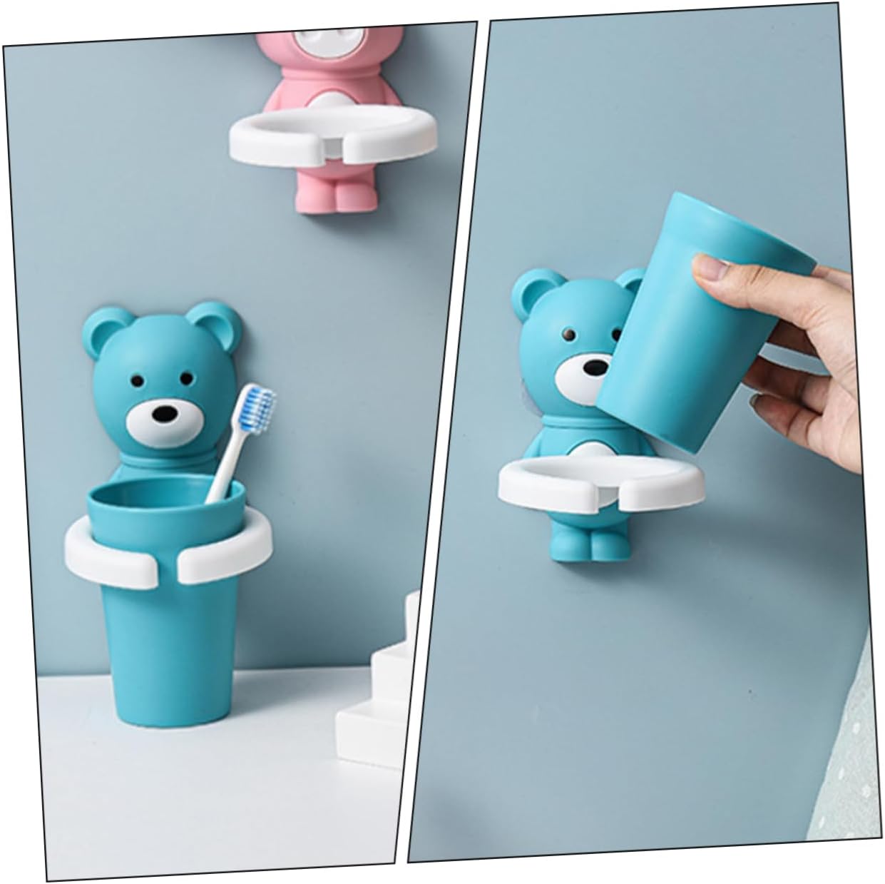 Mikinona Wall-Mounted Toothbrush Holder for Bathroom