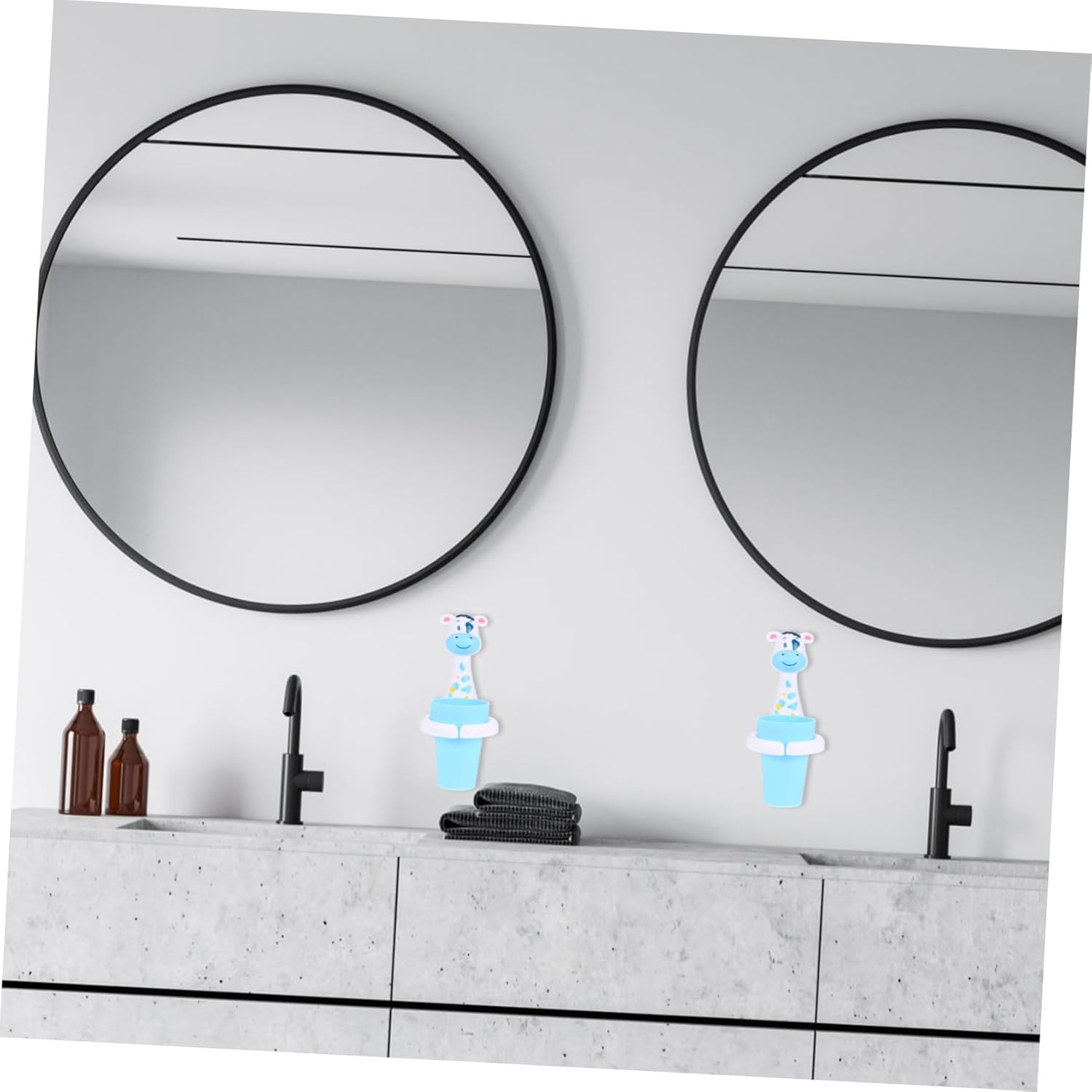Wall Mounted Toothbrush Holder with Cups Set