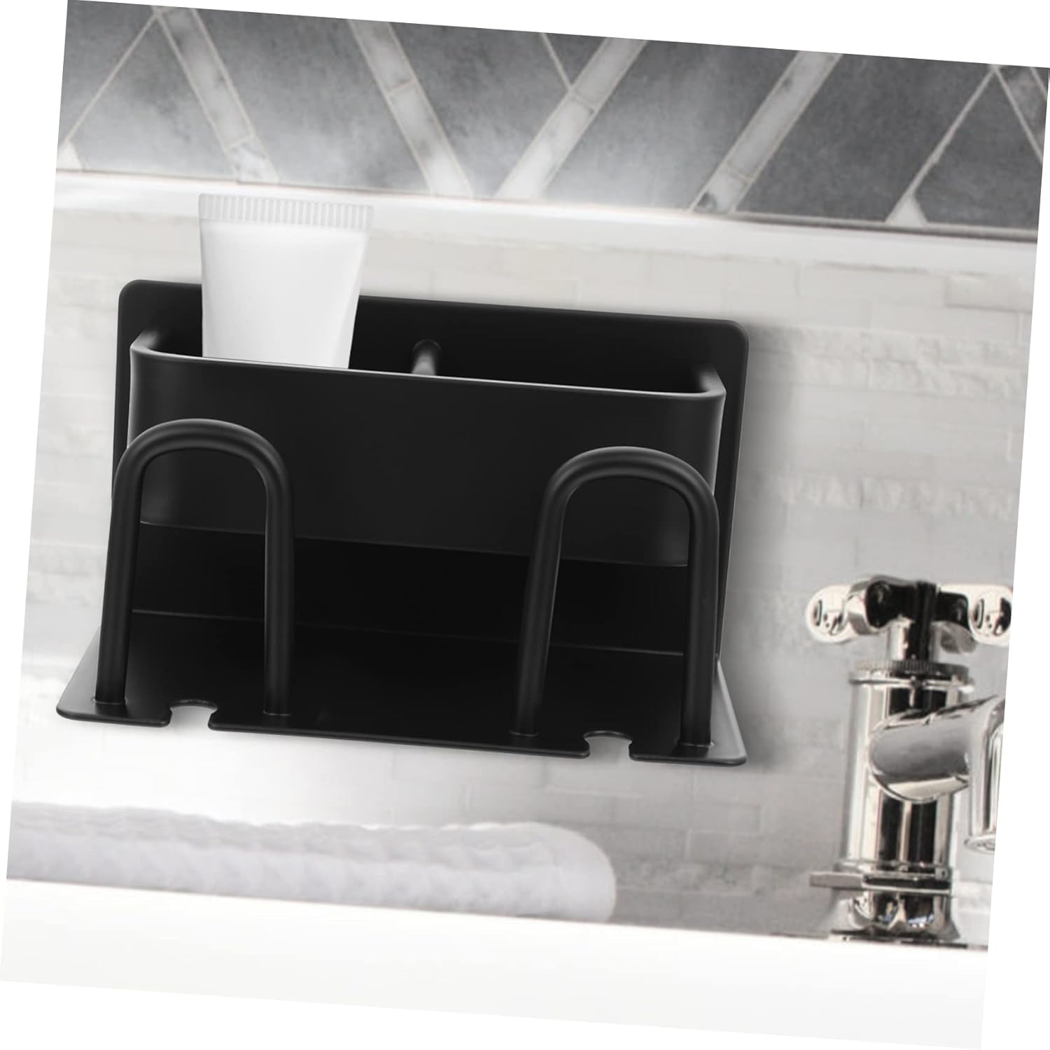 Wall Mounted Aluminum Toothbrush Holder with Cup Holder