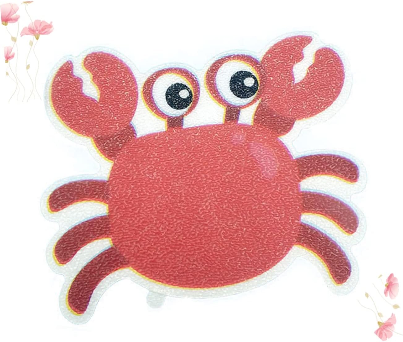 Non-Slip Bath Grip Stickers Crab Design Frosted Decals