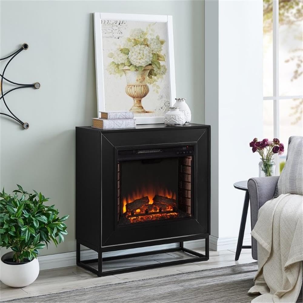 Bowery Hill Electric Fireplace in Black