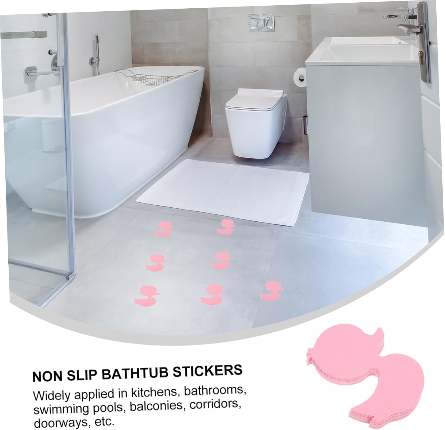 12pcs Cartoon Bathtub Stickers for Safety and Fun