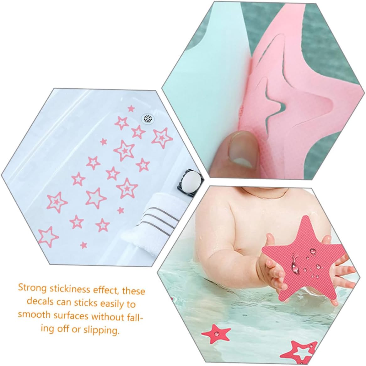 MAGICLULU 12Pcs Star Shape Non-Slip Bathtub Decals