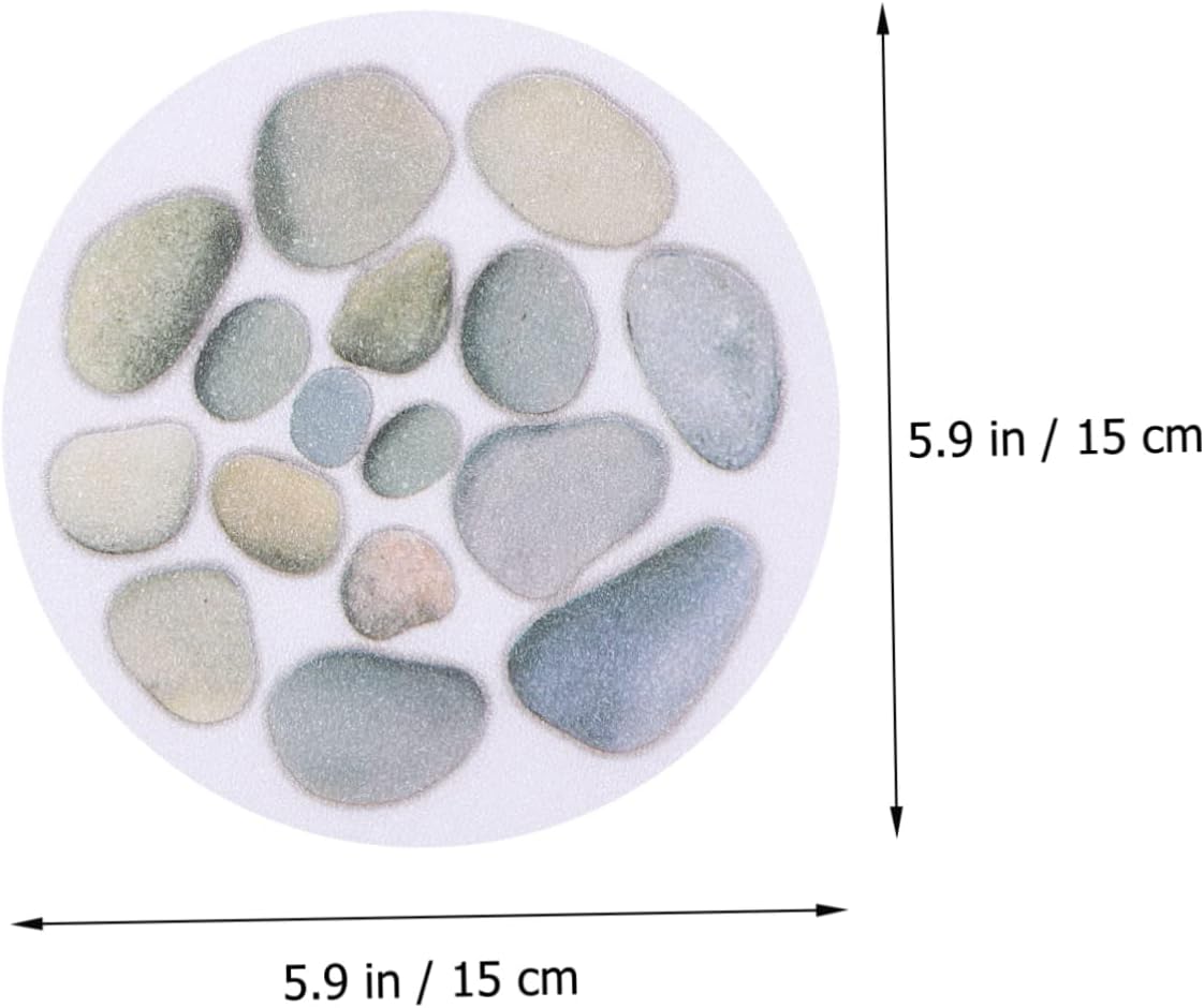 4PCS Anti-Slip Bathroom Stickers with Stone Pattern