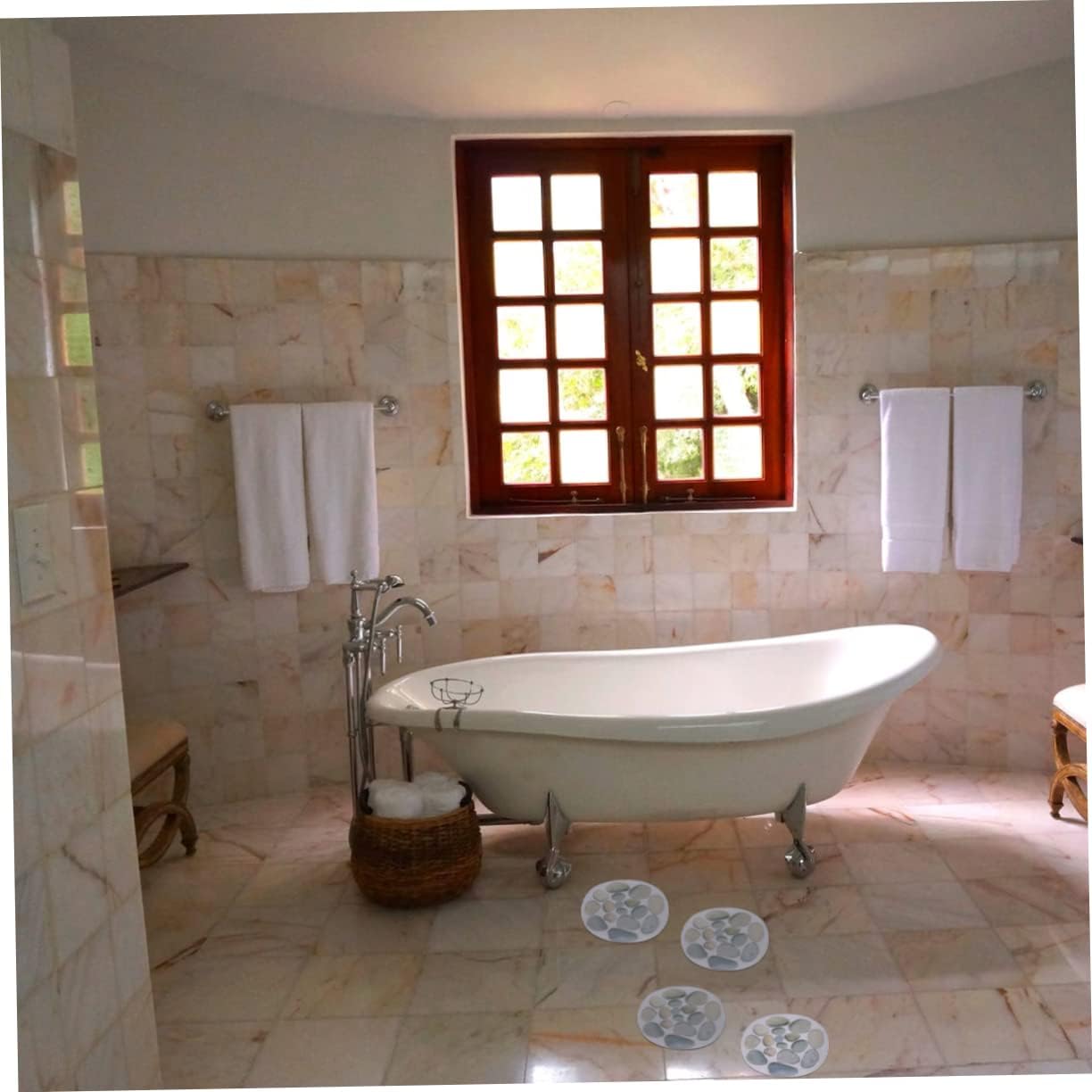 Yardenfun 4pcs Non-Slip Stickers for Tub and Shower Safety
