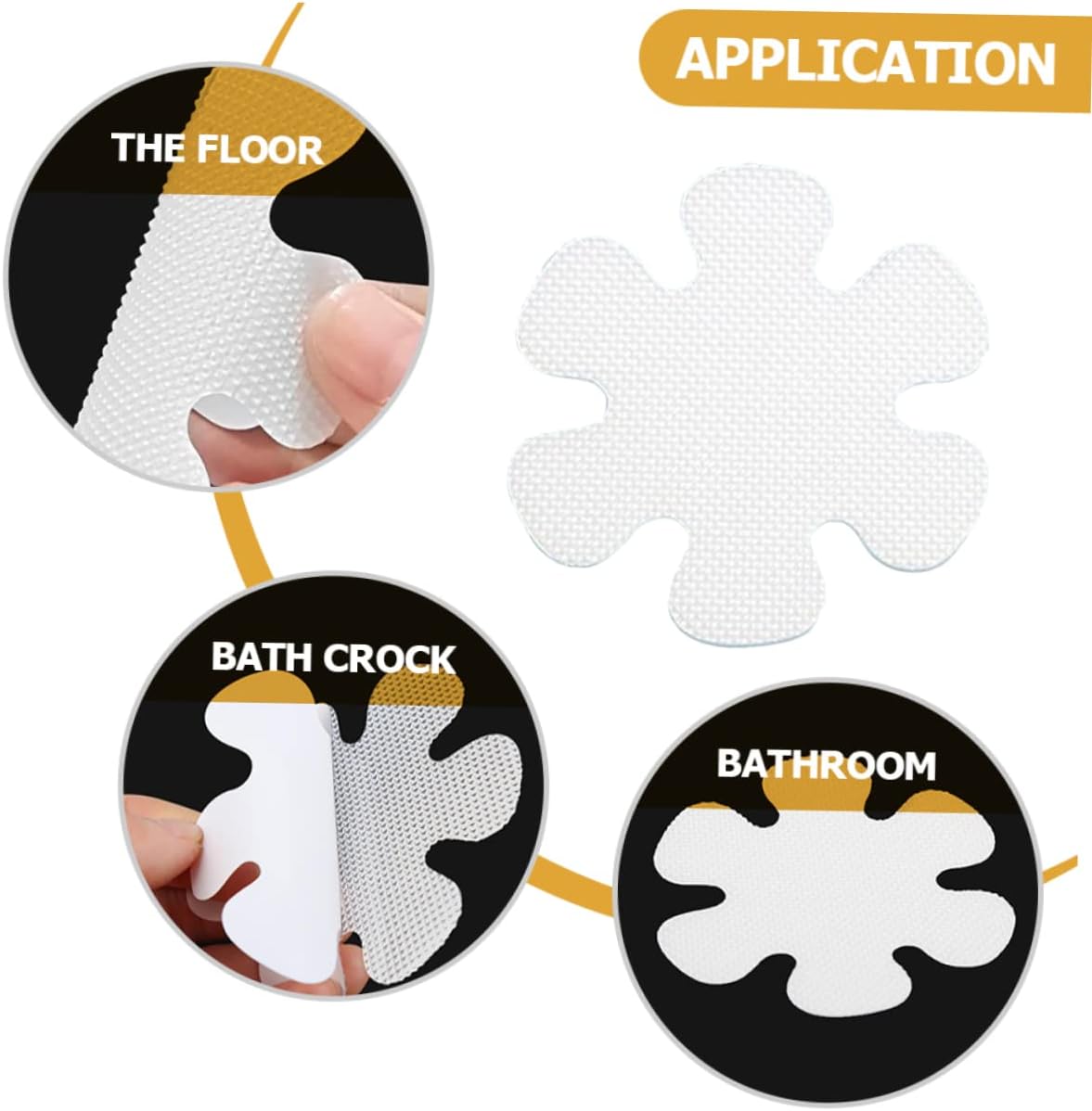 12pcs Self Adhesive Flower Shower Stickers for Bathtubs Kitchens and Stairs