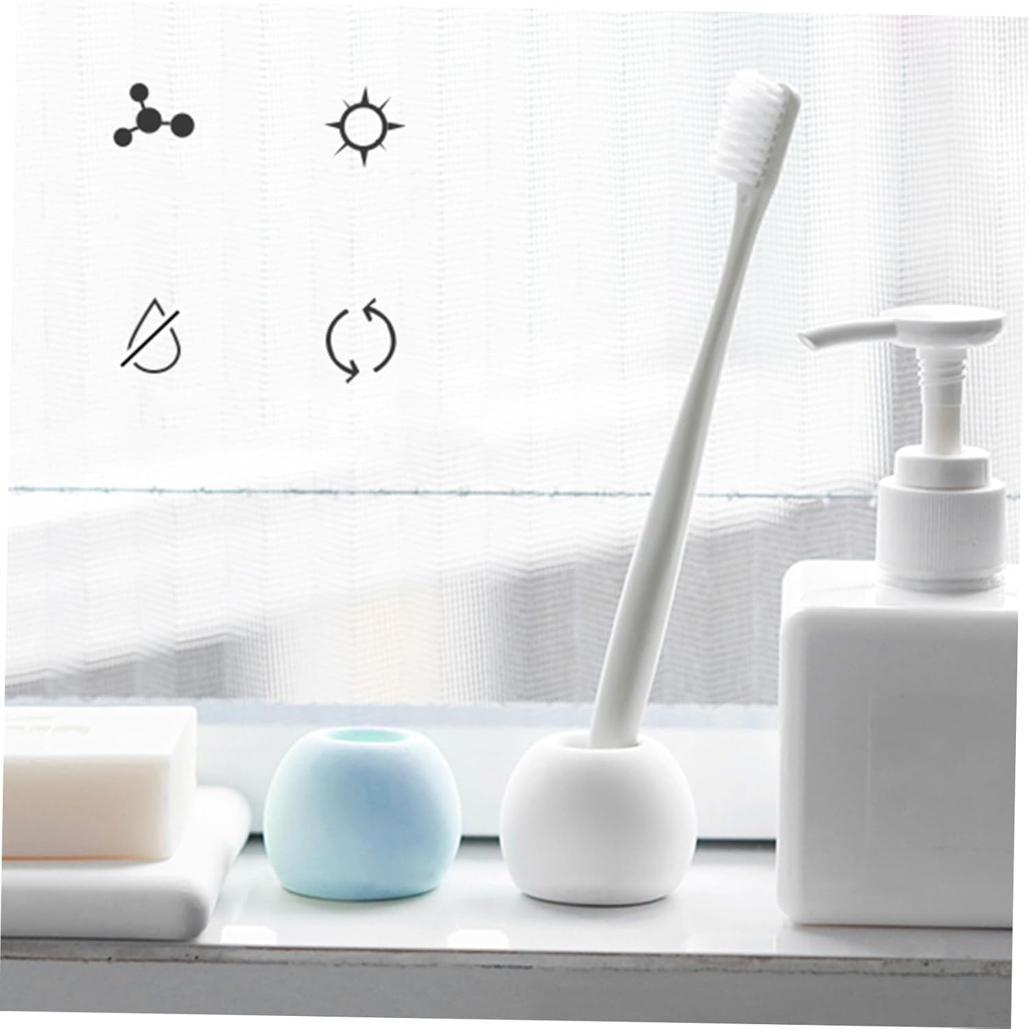 LIFKOME Electric Toothbrush Holder with Diatomite Quick Dry Base