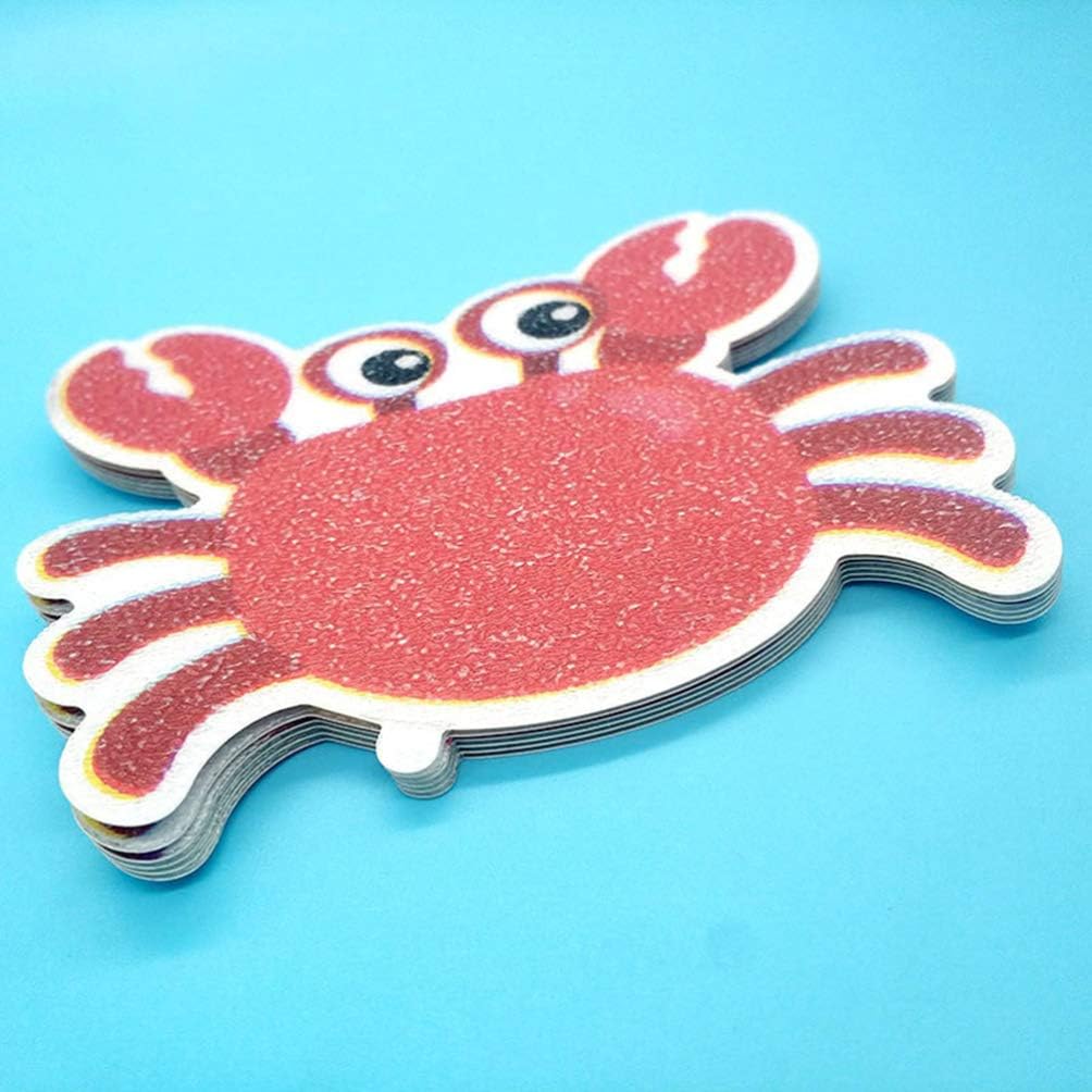 Cabilock 5pcs Non-Slip Bathtub Stickers with Crab Design
