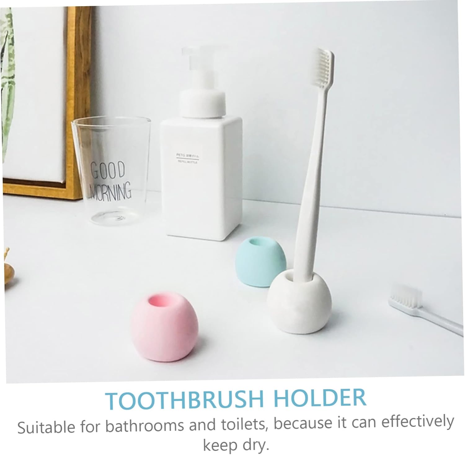 JECOMPRIS 3pcs Diatomite Electric Toothbrush Stand Quick Drying Safe Holder