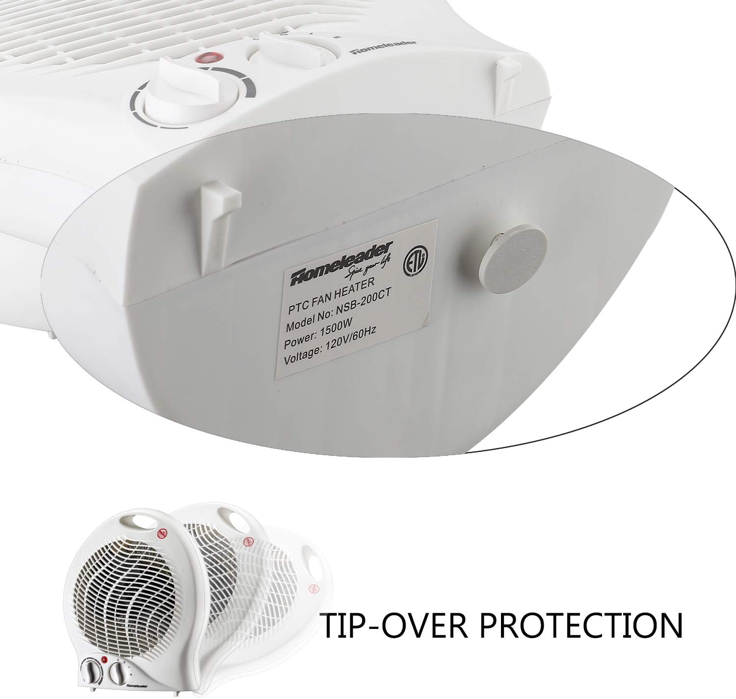 Homeleader Space Fan Heater with Thermostat