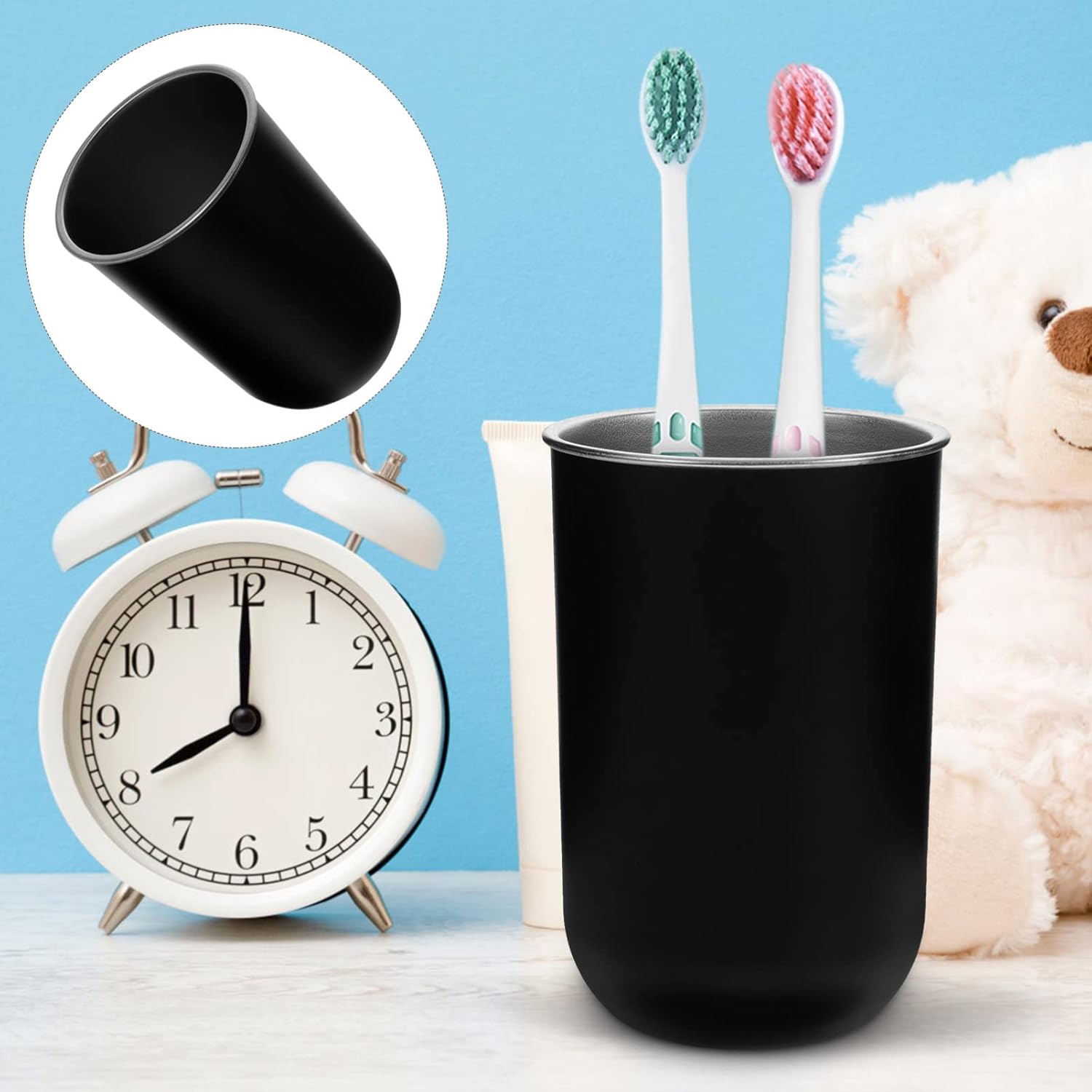 LIFKOME Stainless Steel Bath Toothbrush Holder Mug