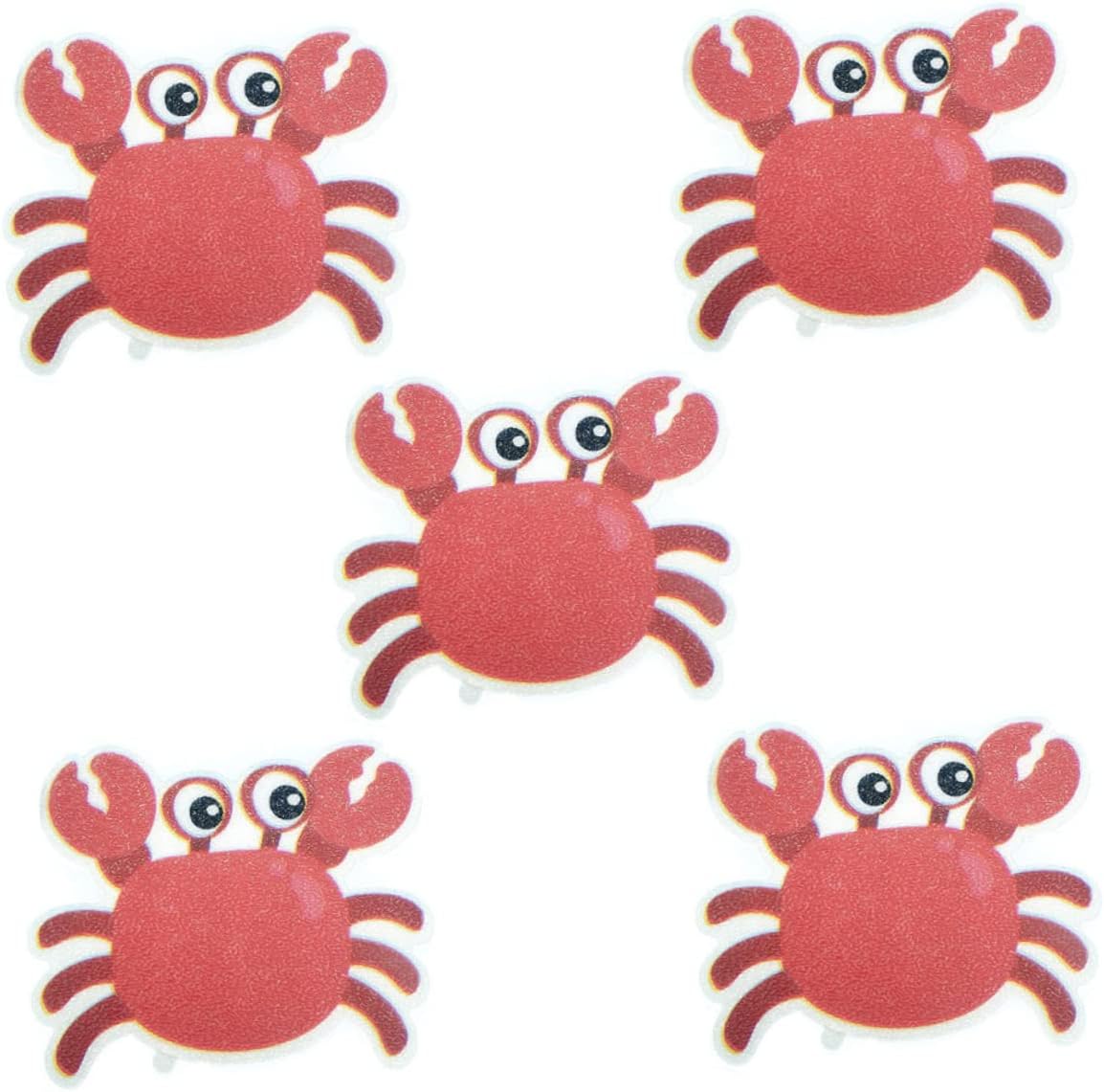 Non-Slip Bath Grip Stickers 5 Pack with Crab Design