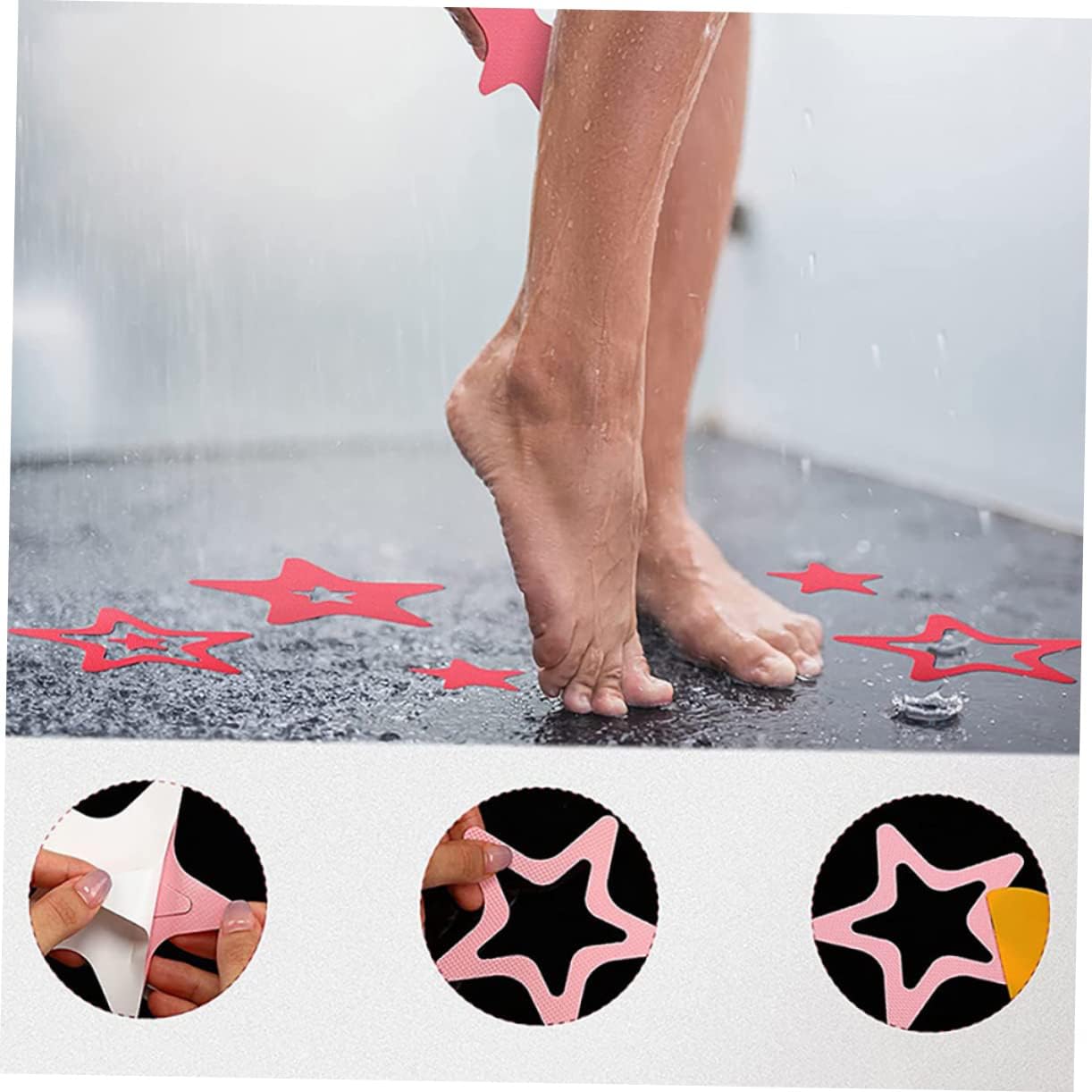 BUGUUYO 12pcs Star Shape Non Slip Bath Stickers for Safety