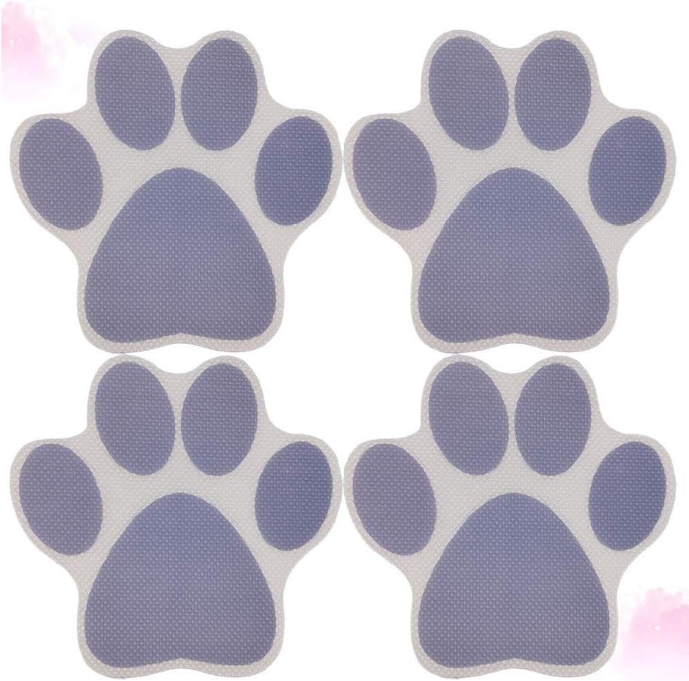 Cabilock 4pcs Cartoon Dog Footprint Bath Stickers - Safe and Fun for Kids