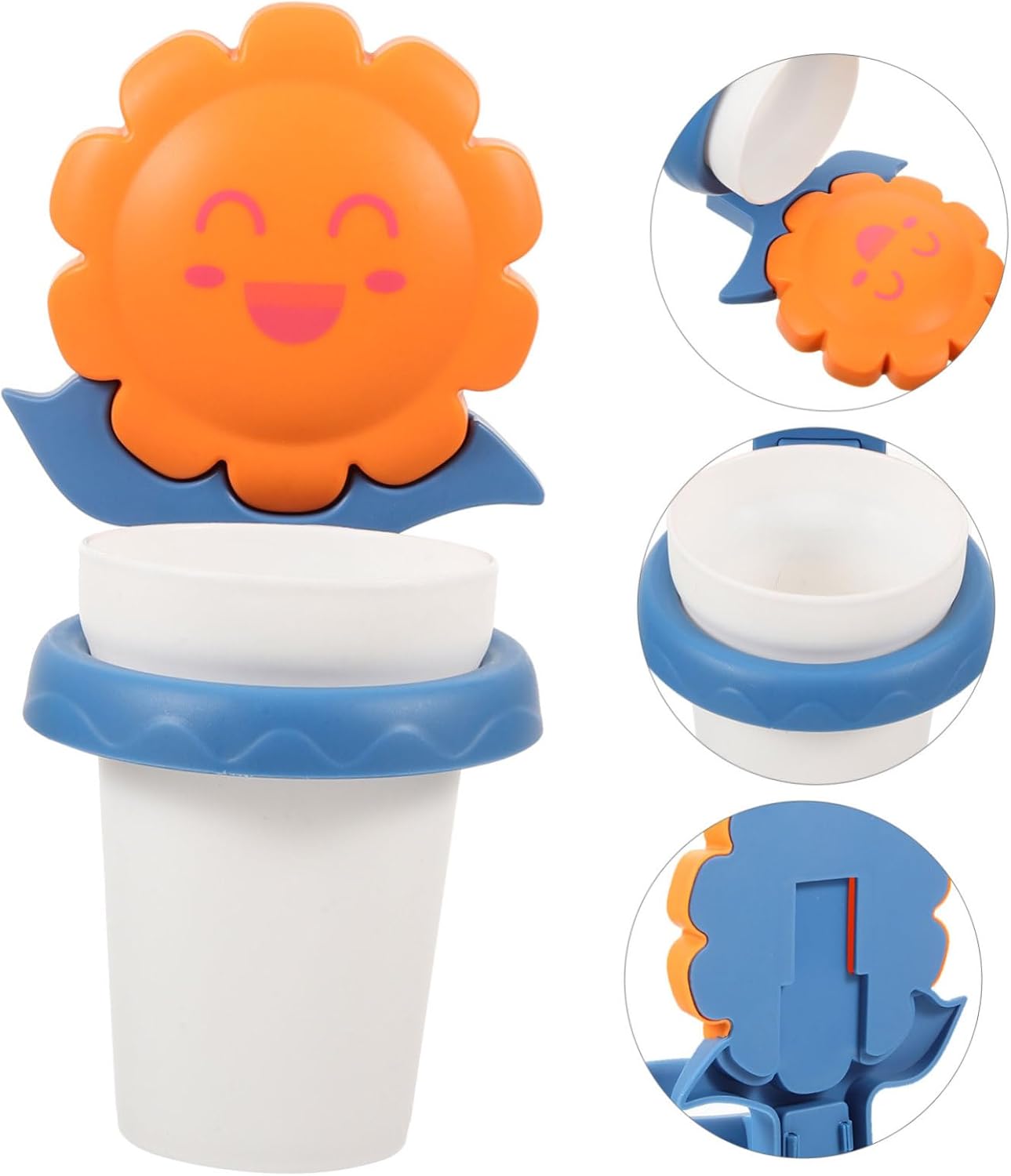 LIFKOME Cartoon Toothbrush Cup Rack Wall-Mounted Organizer 1