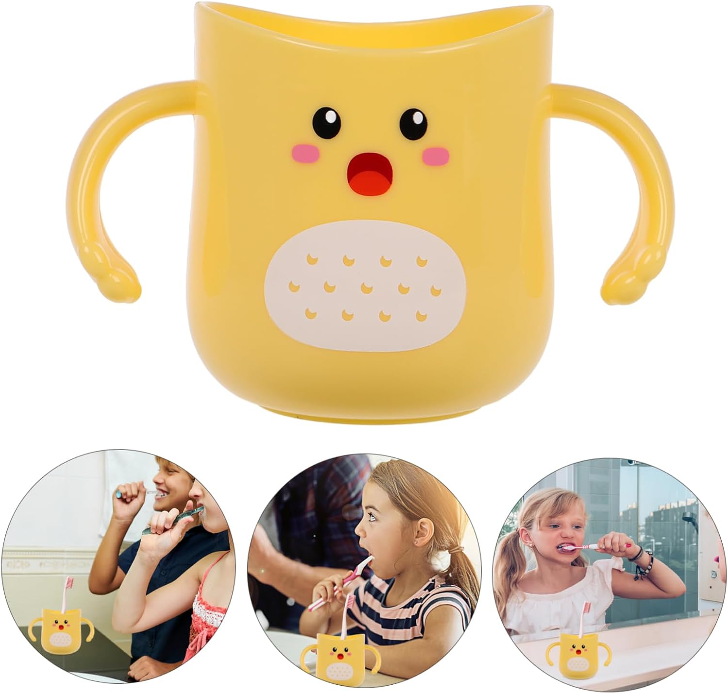 Durable Kids Toothbrush Holder Cartoon Design Bathroom Mug