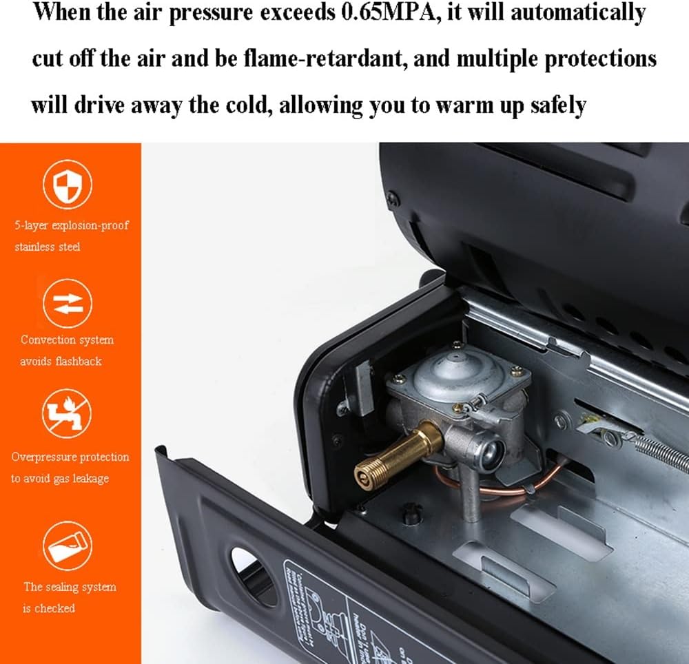 HXSM Portable Propane Heater Stove 2 in 1 Black