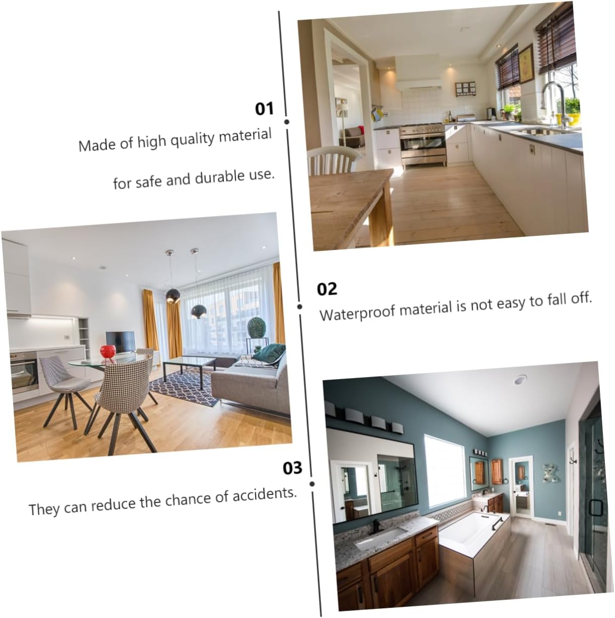 Ciieeo Anti-Slip Stickers for Tub and Stairs 2 Sets