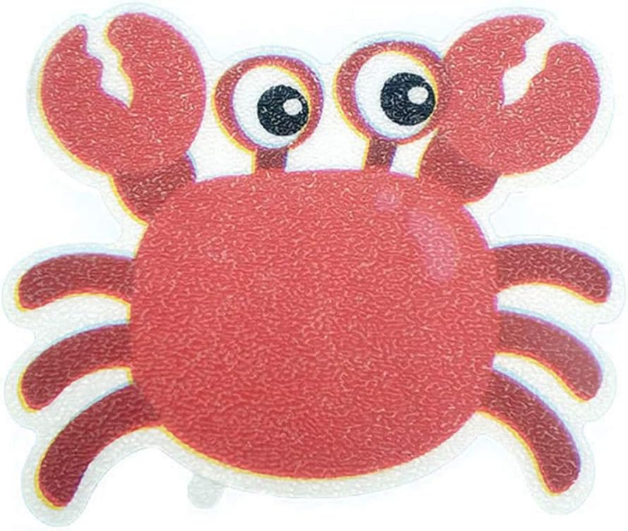 Cabilock 5pcs Non-Slip Bathtub Stickers with Crab Design