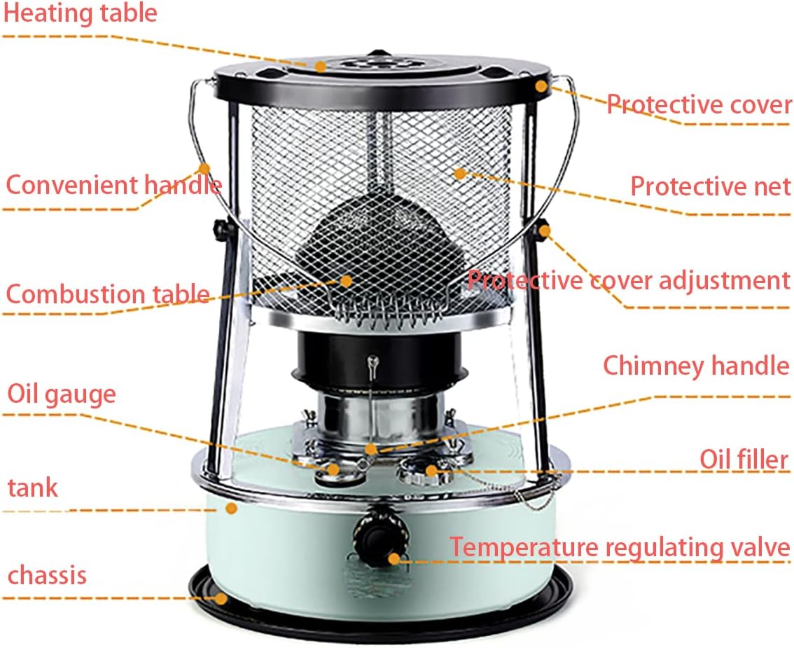 WZSON Kerosene Space Heater 9000 BTU Efficient Portable Stove