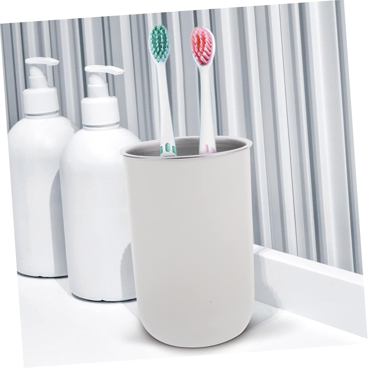 Stainless Steel Toothbrush Holder Cup Portable