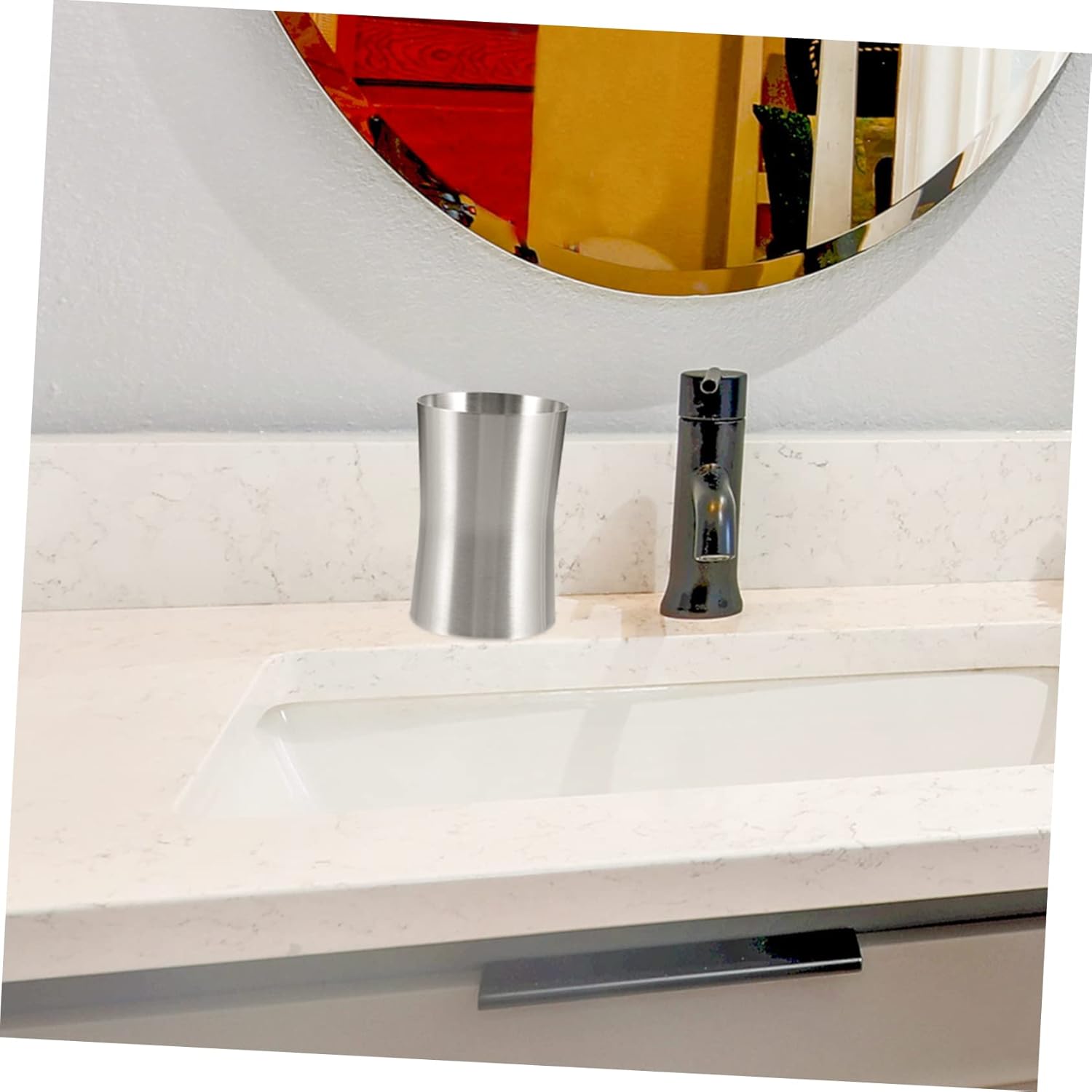 GLEAVI Modern Stainless Steel Toothbrush Holder Cup