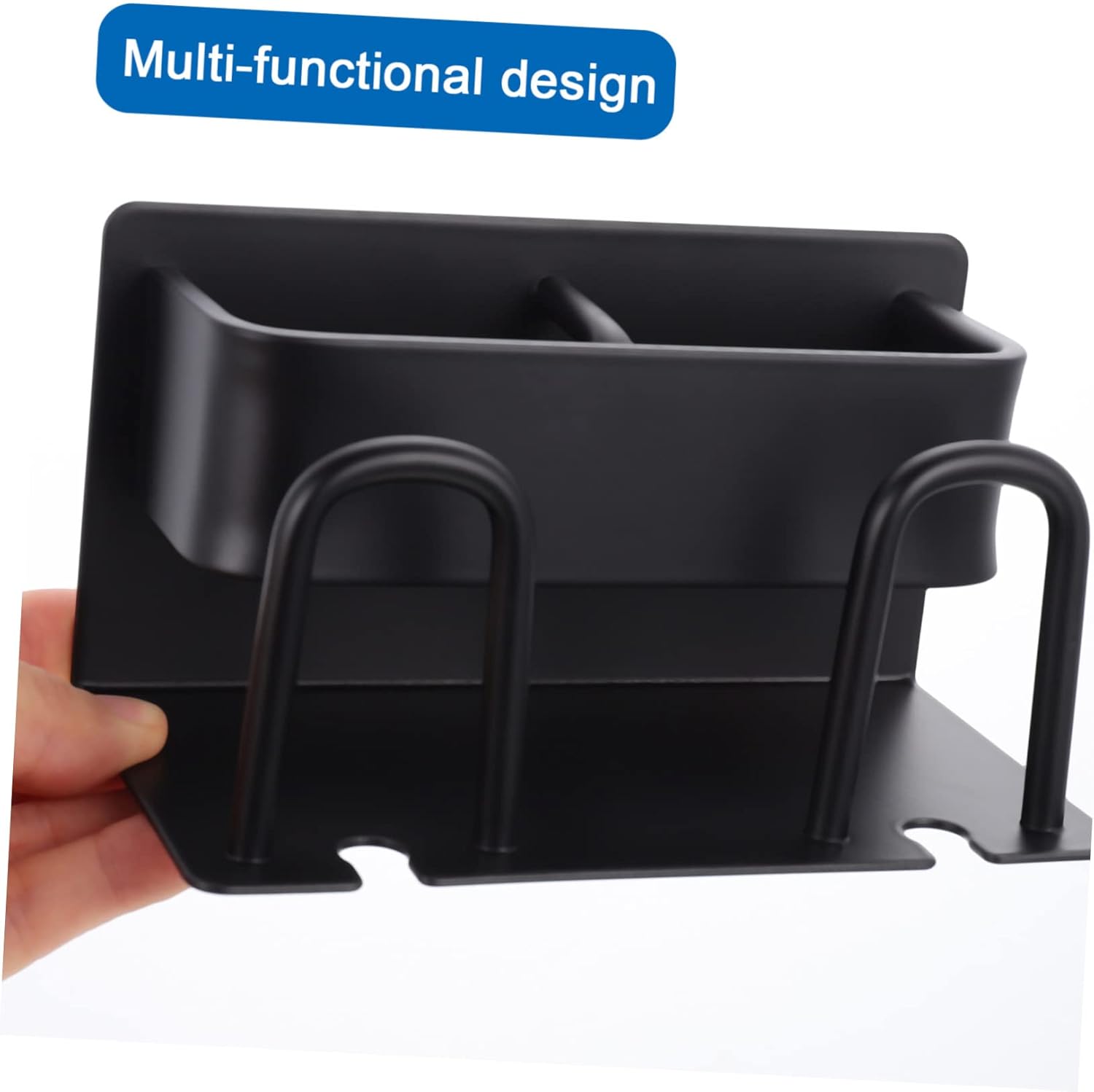 OUNONA Wall Mounted Toothbrush Holder with Drainage and Storage