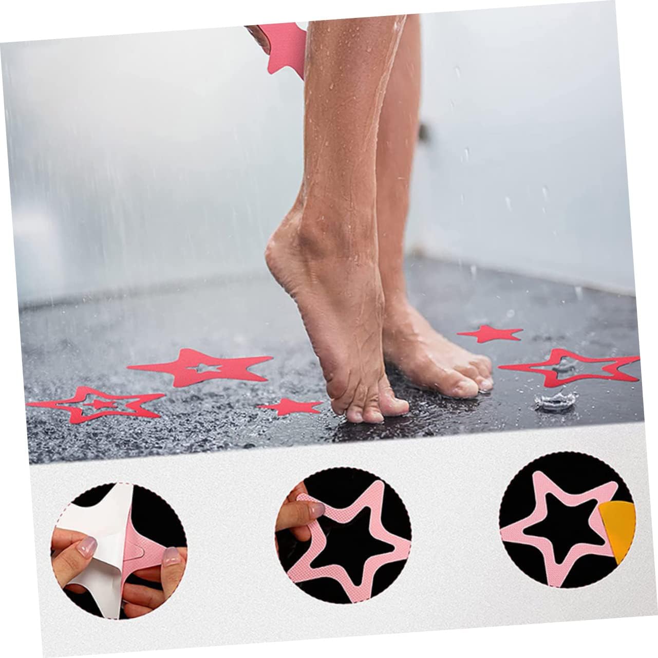 12pcs Star Shape Non Slip Bathtub Floor Stickers